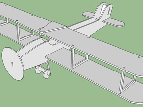 avion decoupe láser de la construcción los juguetes corte plano 3d print model - Mito3D