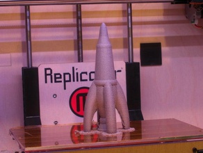 rocket retro 002 vehicles spaceship 3d print model - Mito3D