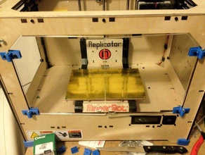 completa el replicador de la puerta frontal 3d impresora partes capucha lasercut cortador láser 3d print model - Mito3D