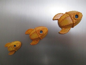 wallace gromit wall-Raketen Kunst 3d print model - Mito3D