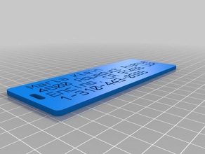 marla etiqueta de bagagem organização personalizado 3d print model - Mito3D