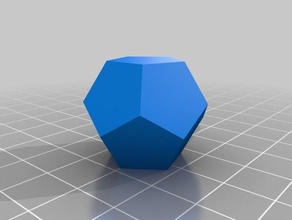 dodekaeder per la matematica tedesco openscad solido platonico platonische koerper 3d print model - Mito3D