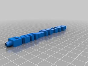 my customized retro font word pen art 3d print model - Mito3D