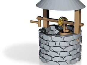 wishing well frosted ultra detail sculpteo sculptures 3d print model - Mito3D