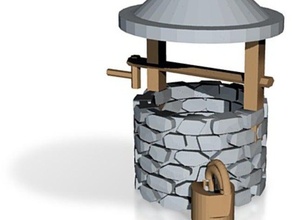 wishing well more printable less thin walls sculptures wells 3d print model - Mito3D