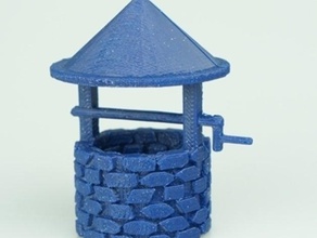 wishing well alone no bucket sculptures wells 3d print model - Mito3D