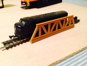 model railroad pony warren truss bridge buildings structures 3d print model - Mito3D