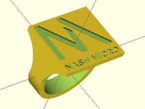 özelleştirilebilir nashmicro yüzük özelleştirici 3d print model - Mito3D
