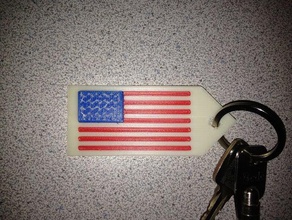 stars stripes trousseau de clés porte-clés 4e l'amérique drapeau américain jour l'indépendance le mois juillet juillet4 omnomnom états - unies aux états-unis 3d print model - Mito3D