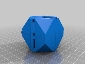 my customized more durable folding cube hinge pins puzzles 3d print model - Mito3D