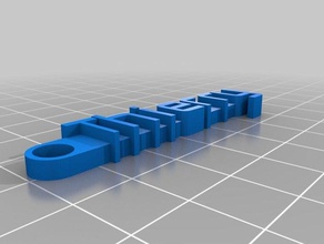 message keychain thierry organization customized 3d print model - Mito3D