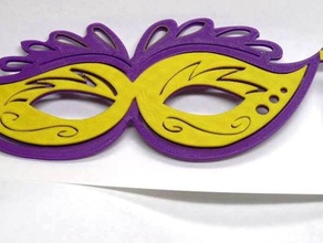 mardi gras mask costume halloween 3d print model - Mito3D