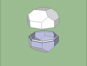 geométricas tampa da caixa recipientes poliedro convexo 3d print model - Mito3D