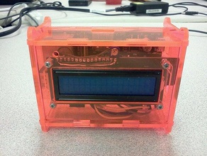 adafruit pi caixa de lcd rs232 db9 diy acrílico caso eletrônica lasercut monte raspberry madeira 3d print model - Mito3D