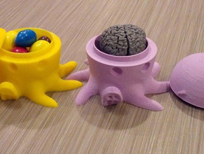 cute smart octopus candy holder animals 3d print model - Mito3D