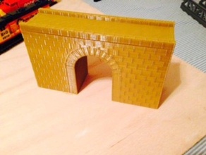 model railroad brick arch bridge buildings structures 3d print model - Mito3D
