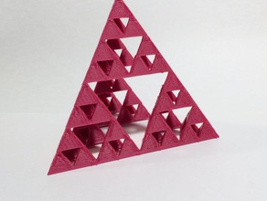 özelleştirilebilir sierpinski tetrix matematik sanat customizer fraktal sanatı tetrahedron 3d print model - Mito3D