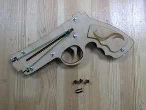 revolver oyunlar silah tabanca ateş 3d print model - Mito3D