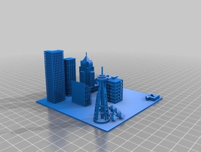 seattle micro cidade 3d impressão 3d print model - Mito3D