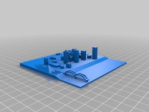micro città di memphis fiume 3d stampa 3d print model - Mito3D