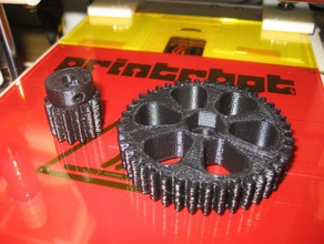 spur gears printrbot printed extruder 3d printer parts 3d print model - Mito3D