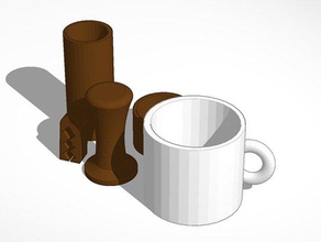 kahve set 2 gıda iç çanta klibi klipler teneke kutu kupa fincanları 3d print model - Mito3D