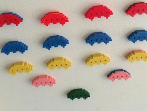 invader fridge magnet models 3d print model - Mito3D