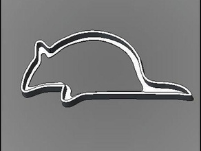 rat-shaped cookie cutter kitchen dining 3d print model - Mito3D
