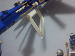 lego barco ángulo de la pared titular juguete juego accesorios stand 3d print model - Mito3D