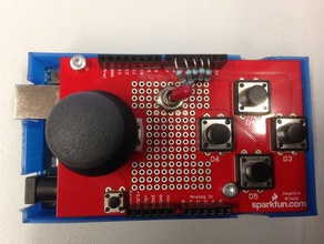 arduino uno invólucro de bateria 9v slot usar o joystick escudo eletrônica 3d print model - Mito3D