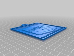 hamilton 3d yüzük 2d sanat özelleştirilmiş 3d print model - Mito3D