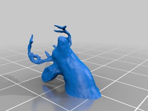 deer head made plaster ornament scans replicas 3d print model - Mito3D