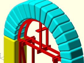 Roma yay binalar yapılar arch mimarlık collum anahtar taşı openscad scafolding 3d print model - Mito3D