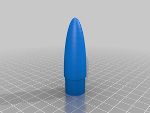 simples modelo de foguete nariz cone rc veículos 3d openscad 3d print model - Mito3D