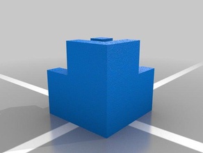 corner block 3d printing tests accuracy blocks esher printer test 3d print model - Mito3D