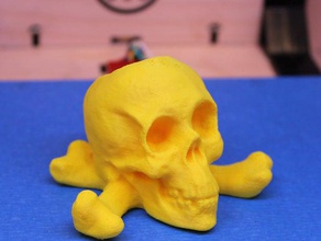 crâne de mort sur deux tibias les analyses répliques 3d print model - Mito3D