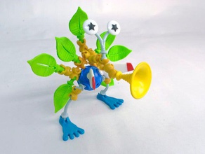 ogo foglie costruzione i giocattoli allegato giunto a sfera bild le piume pinne foglia sport 3d print model - Mito3D