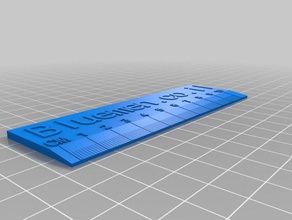 bluemencoil 100 mm ruler office customized 3d print model - Mito3D