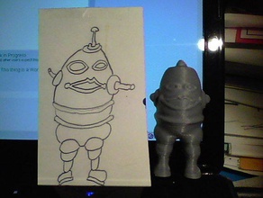 doodle bot las esculturas la pesadilla el robot de juguete 3d print model - Mito3D