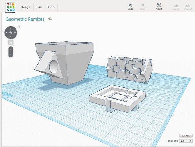 geometric remixes 3d printing 3D print model - Mito3D