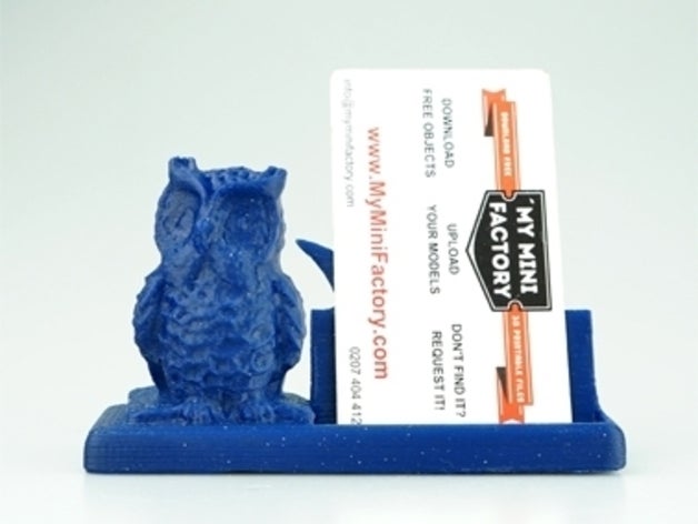 mr owlsays business card holder signs logos cards holders busines office 3D print model - Mito3D