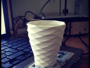sfaccettato cup arredamento 3d print model - Mito3D