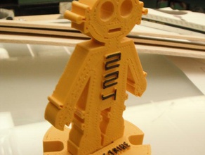 logobot figure sculptures figurine frc robot team spirit 3d print model - Mito3D