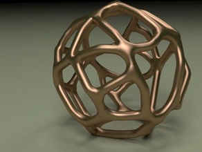 Bio-meshball Kunst 3d print model - Mito3D