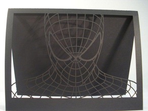 spiderman cards art birthday lasercut 3d print model - Mito3D