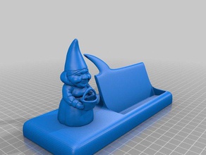 female gnome sayin business card holder signs logos 3d print model - Mito3D