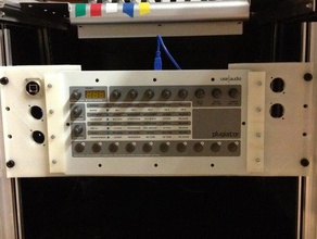 19-inch rack mount use audio plugiator music bracket synthesizer 3d print model - Mito3D