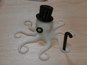 fancier accessories props cane classy fancy hat monocle posh thats mr octopus you 3d print model - Mito3D
