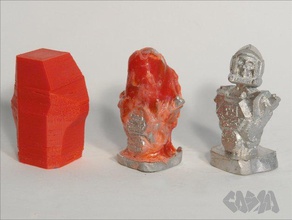 la colata di metallo sculture bismuto campi lucifero istruzioni formazione muffa stampaggio stampo 3d print model - Mito3D
