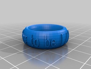 my customized text ring fashion 3d print model - Mito3D